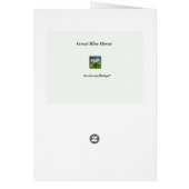 ブルー素晴らしヘロン空白のカード (裏面)