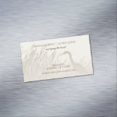 ブルー素晴らしヘロン素朴な結婚式は日付を保存 マグネット名刺 (インサイチュ)