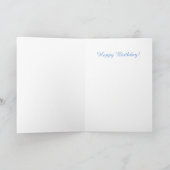 ブルー素晴らしヘロン自然野生生物誕生日 カード (内部)