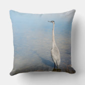 ブルー素晴らしヘロン装飾用クッション クッション (裏面)