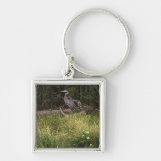 ブルー素晴らしヘロン8917 キーホルダー (正面)