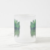 ブルー素晴らしヘロン – アルデア・ヘロディア フロストグラスマグカップ (中央)