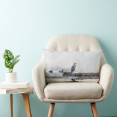 ブルー素晴らしヘロン&ダックワイルドライフモジョ枕 ランバークッション (椅子)