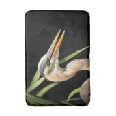 ブルー素晴らしヘロン バスマット (正面縦)