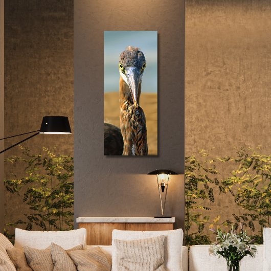 ブルー素晴らしヘロン – ビーチ鳥 – パラダイス – 写真 キャンバスプリント