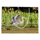 ブルー素晴らしヘロン ラージペーパーバッグ (裏面)