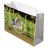 ブルー素晴らしヘロン ラージペーパーバッグ (裏面アングル)