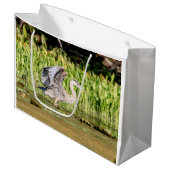 ブルー素晴らしヘロン ラージペーパーバッグ (正面アングル)