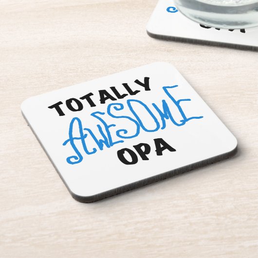 ブルー素晴らし・トータルOpa Tシャツとギフト コースター (左側)