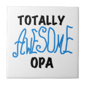 ブルー素晴らし・トータルOpa Tシャツとギフト タイル (正面)