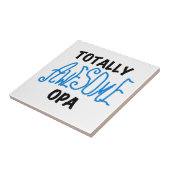 ブルー素晴らし・トータルOpa Tシャツとギフト タイル (側面)