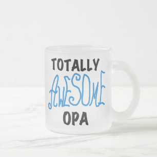 ブルー素晴らし・トータルOpa Tシャツとギフト フロストグラスマグカップ