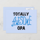 ブルー素晴らし・トータルOpa Tシャツとギフト ポストカード (正面/裏面)