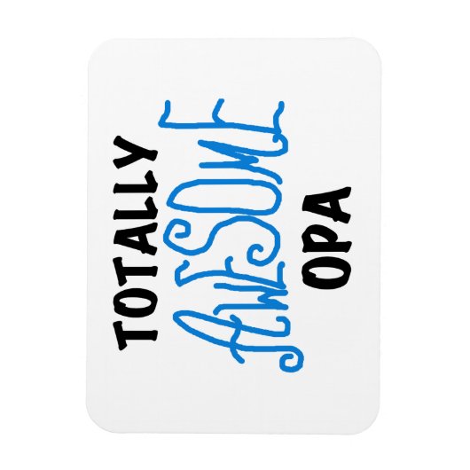 ブルー素晴らし・トータルOpa Tシャツとギフト マグネット (縦)