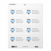 ブルー素晴らし・トータルOpa Tシャツとギフト ラベル (フルシート)