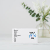 ブルー素晴らし・トータルOpa Tシャツとギフト 名刺 (スタンド正面)