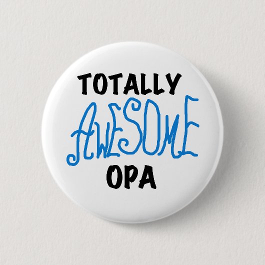 ブルー素晴らし・トータルOpa Tシャツとギフト 缶バッジ (正面)