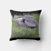 ブルー素晴らし・ヘロンの領土 クッション (裏面)