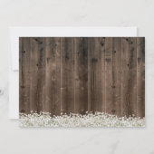 ブルー素朴アジサイフローラジャーブライダルシャワー 招待状 (裏面)