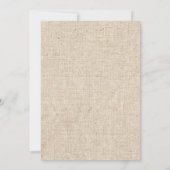 ブルー素朴アジサイフローラレース&バーラップ結婚ズ 招待状 (裏面)