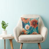 ブルー素朴アンドラストボホフローラ クッション (椅子)