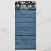 ブルー素朴ウェディングレセプションサンキュー座席表 メニュー (裏面)