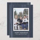 ブルー素朴ウォーターモダンカラーハヌカー シーズンカード (正面/裏面)