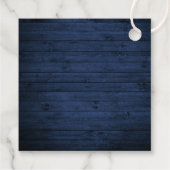 ブルー素朴ウッドピンクフローラ結婚ズ・サンキュー フェイバータグ (裏面)