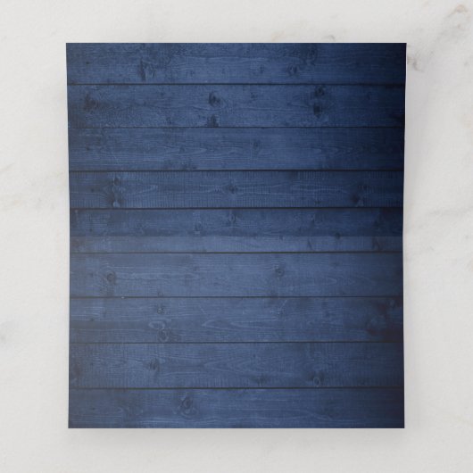 ブルー素朴ウッドメイソンジャイルライツレース結婚ズ プレイスカード (内部開封)