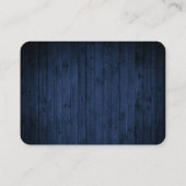 ブルー素朴ウッド結婚ズWebサイトQRオーバーレイフォト エンクロージャーカード (裏面)