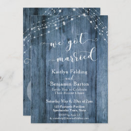 ブルー素朴ウッド&ライトウェ得イベント 招待状