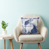 ブルー素朴オランダバニーラビットデダムヴィンテージタイル クッション (椅子)