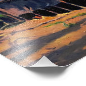 ブルー素朴オレンジグリーンミズーリ絵画バーンズ フォトプリント            (角)