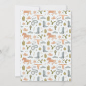 ブルー素朴カウボーイ誕生日パーティー サンキューカード (裏面)