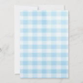 ブルー素朴ギンガムI do BBQ婚約パーティ 招待状 (裏面)