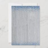 ブルー素朴グリッターダブル卒業写真 招待状 (裏面)