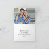 ブルー素朴シルバーウィンターウッドサンキュー サンキューカード (内部)