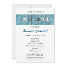 ブルー素朴シープラップウッドモダンブライダルシャワー