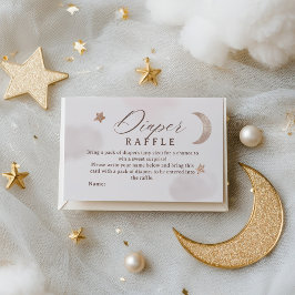 ブルー素朴ジーンデニムおむつラッフルベビーシャワー エンクロージャーカード