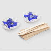 ブルー素朴テキサス州結婚式 プログラムファン ハンドファン (組立なし)