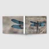 ブルー素朴ドラゴン結婚フライのゲストブック ゲストブック (全面)