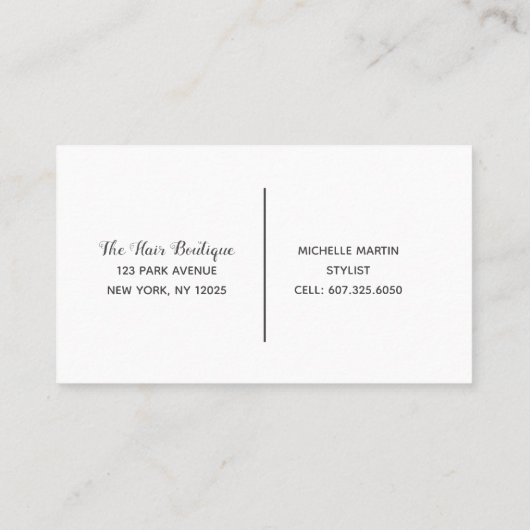 ブルー素朴バラモノグラムサロン 名刺 (裏面)