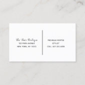 ブルー素朴バラモノグラムサロン 名刺 (裏面)