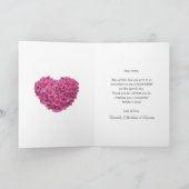 ブルー素朴ピンクフローラ母の日 カード (内部)