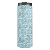 ブルー素朴ピンクモノグラムダマスクシャビーシック タンブラー (裏面)