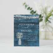 ブルー素朴ファームハウスベビーズブレスジャー結婚ズ (スタンド正面)