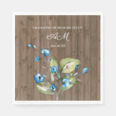 ブルー素朴フローラグラシアスPor Celbrar mis Quince スタンダードランチョンナプキン (正面)