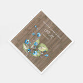 ブルー素朴フローラグラシアスPor Celbrar mis Quince スタンダードランチョンナプキン (角)