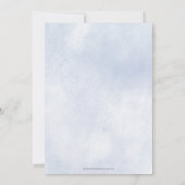 ブルー素朴フローラティーパーティーブライダルシャワー 招待状 (裏面)