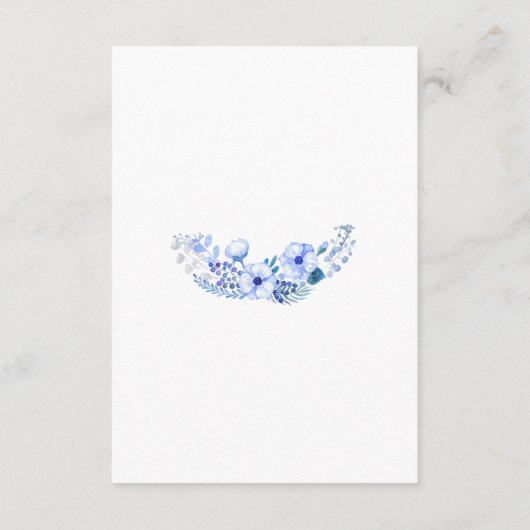 ブルー素朴フローラ結婚リース詳細 エンクロージャーカード (裏面)